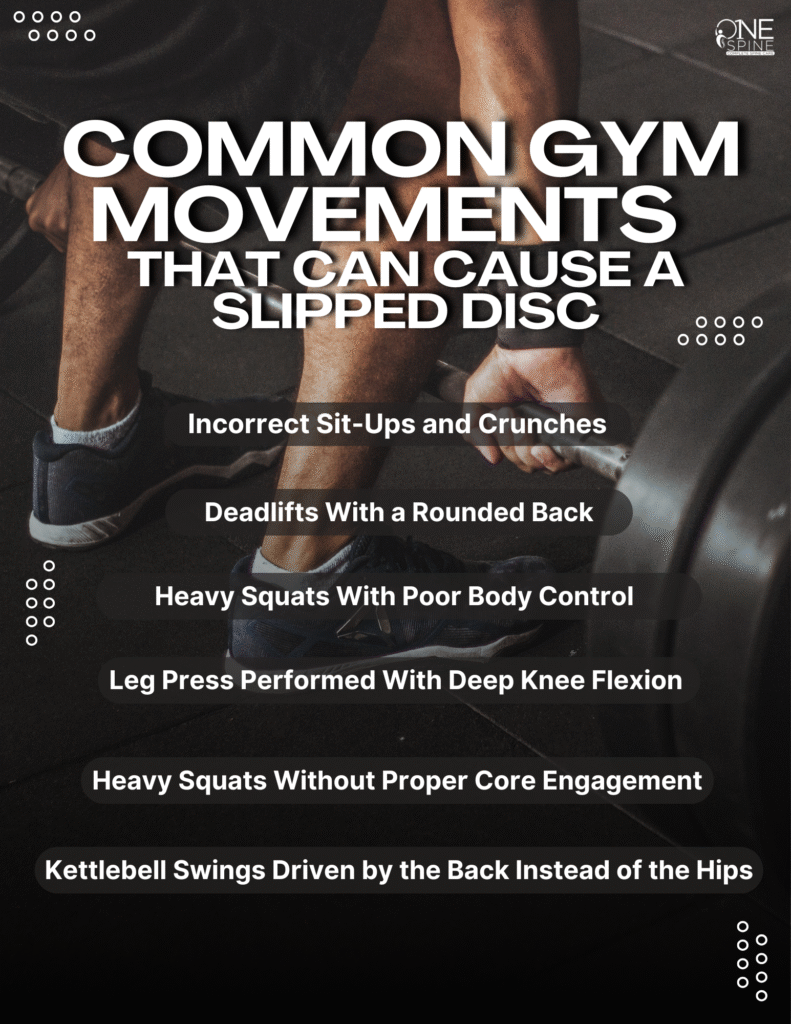 The Most Common Gym Exercises That Can Cause a Slipped Disc